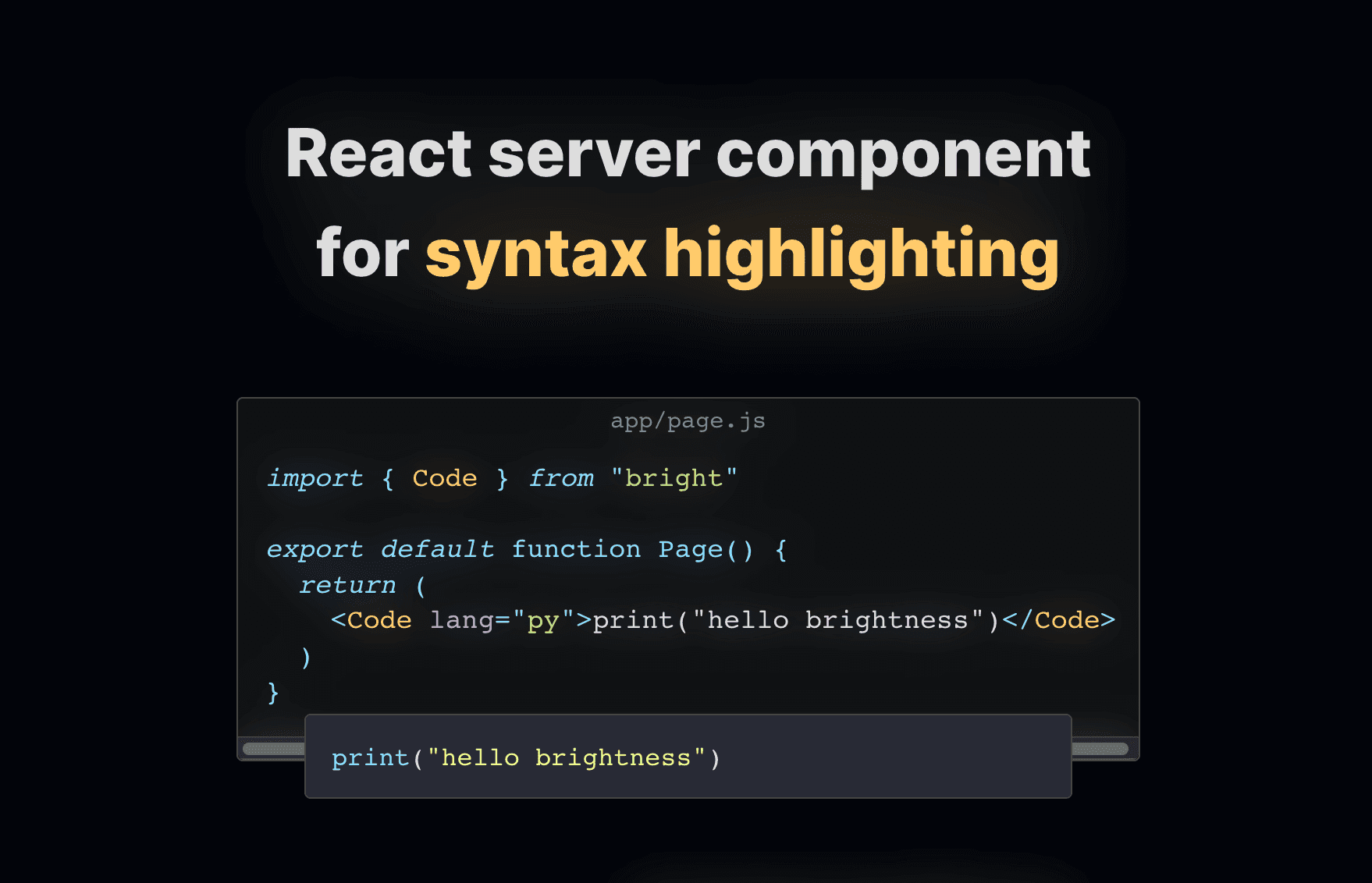 Screenshot of some syntax-highlighted React code